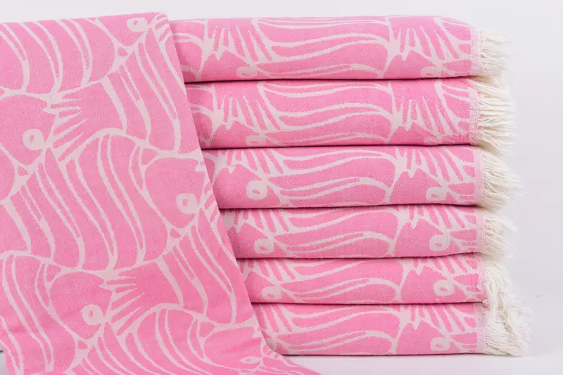 Monogrammed Beach Towel, Hammam Towel USA, 70x36 Cotton Fish Design Towel, Baby Boy Gift, Monogram Turkish Towel, Bachelorette Party Decorations
