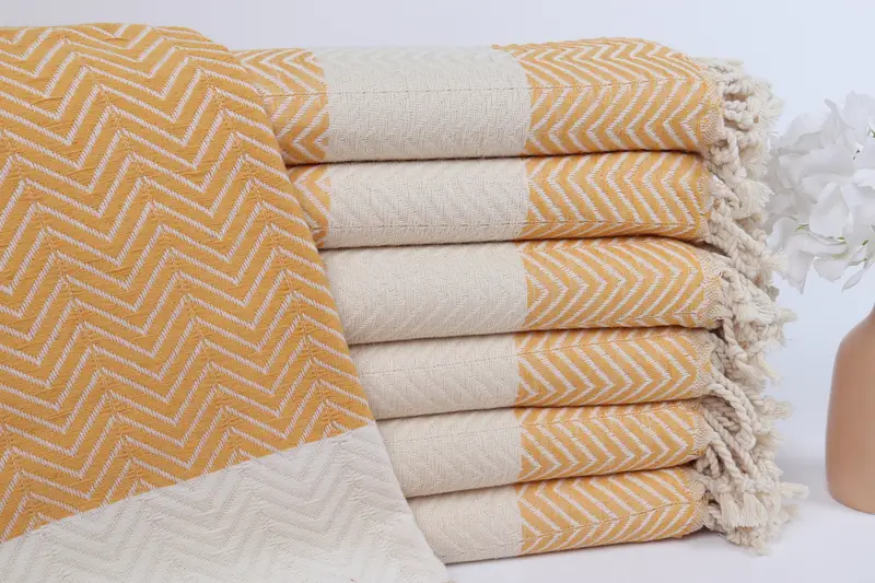 Family Gift, Turkish beach towel, Monogram Beach Towel, Personalized Towel Gift, Hammam towel, 70x40 Cotton Zig zag Towel, Turkish Bath Towel USA - 1