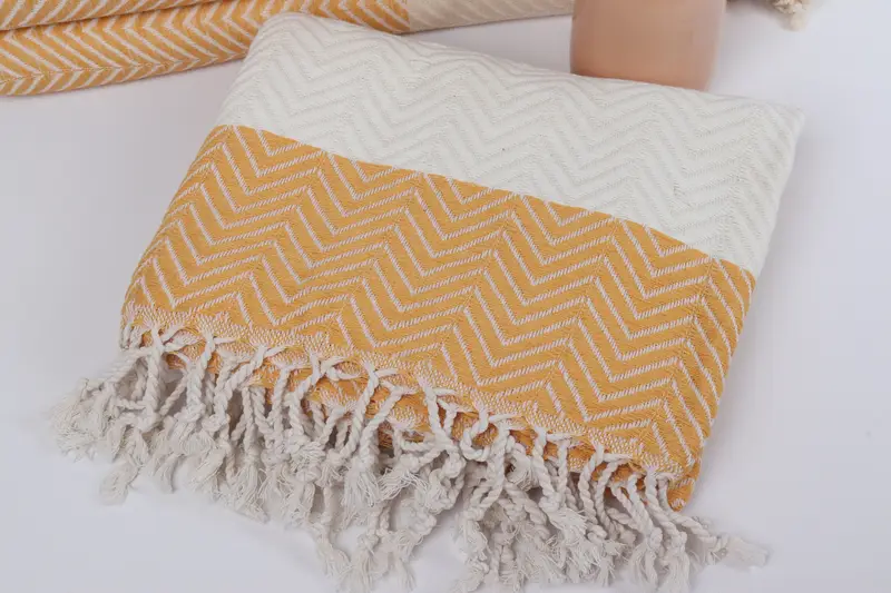 Family Gift, Turkish beach towel, Monogram Beach Towel, Personalized Towel Gift, Hammam towel, 70x40 Cotton Zig zag Towel, Turkish Bath Towel USA - 5