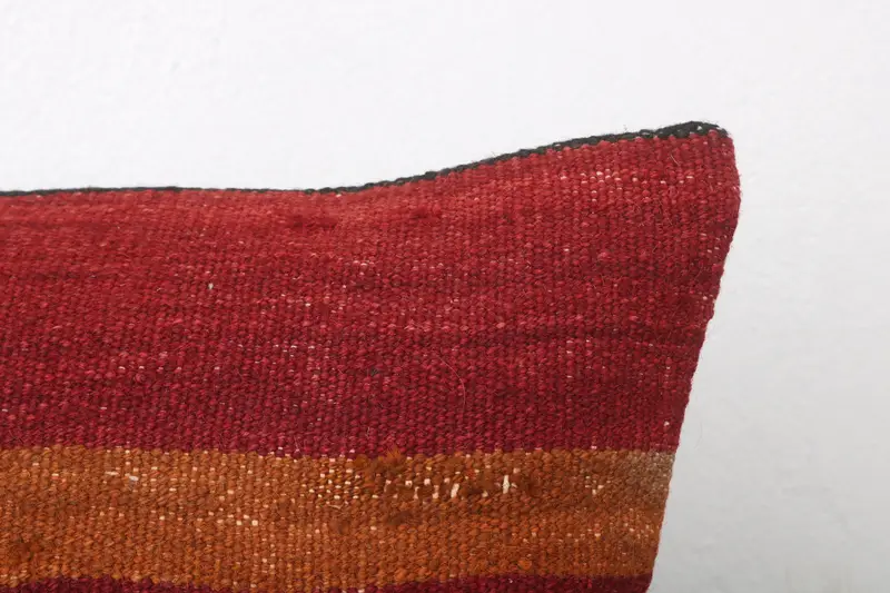 12x24 Red Pillow, Vintage Pillow, Kilim Pillow, Ethnical Kilim Rug Pillow, Pillow, Decorative Throw Cushion, Handwoven Pillow Cover Pillow Case - 5