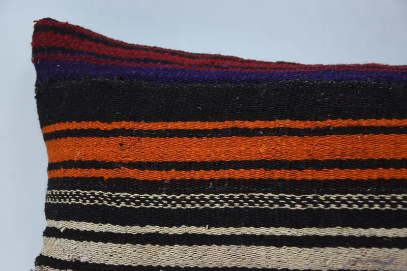 Kilim Pillow Cover, Boho Pillow Sham Cover, 12x36 Red Cushion, Pillow, Kilim Pillow, Bed Pillow Sham, Customized Pillow Cover - 2
