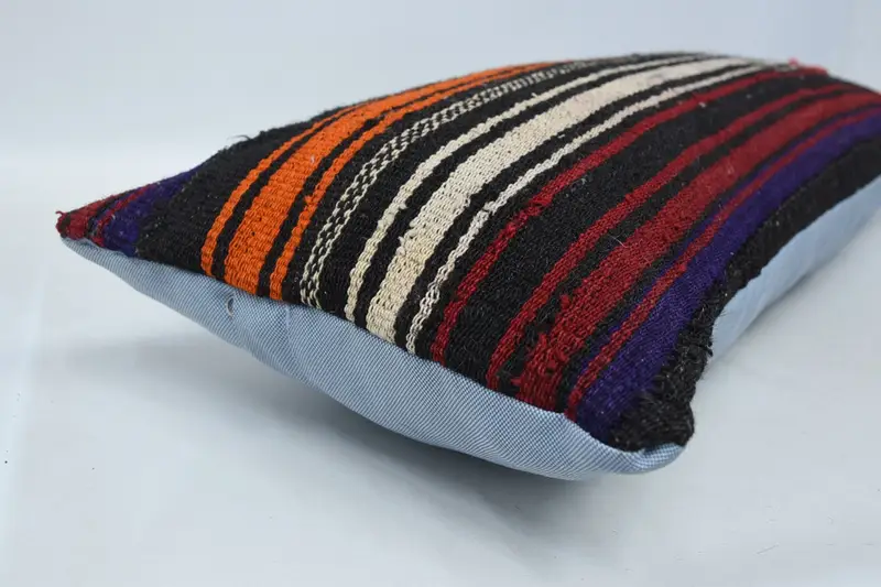 Kilim Pillow Cover, Boho Pillow Sham Cover, 12x36 Red Cushion, Pillow, Kilim Pillow, Bed Pillow Sham, Customized Pillow Cover - 5