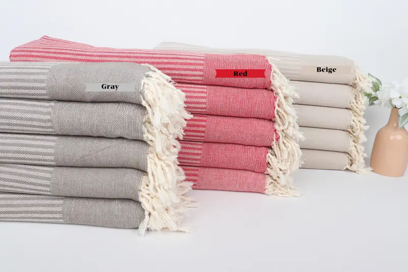 70x40 Cotton Striped Towel, Quick-Dry Beach Towel, Home Decor Towel, Girl Trip Party Favor, Turkish beach towel, Summer Gift, Custom Turkish Towel - 1
