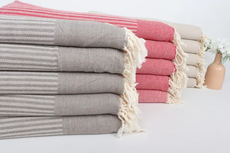 70x40 Cotton Striped Towel, Quick-Dry Beach Towel, Home Decor Towel, Girl Trip Party Favor, Turkish beach towel, Summer Gift, Custom Turkish Towel - 2