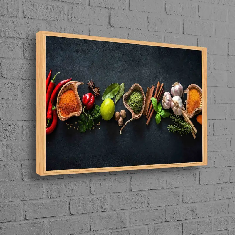 Elegant Spices Canvas Print: Vibrant Indian Spices Artwork