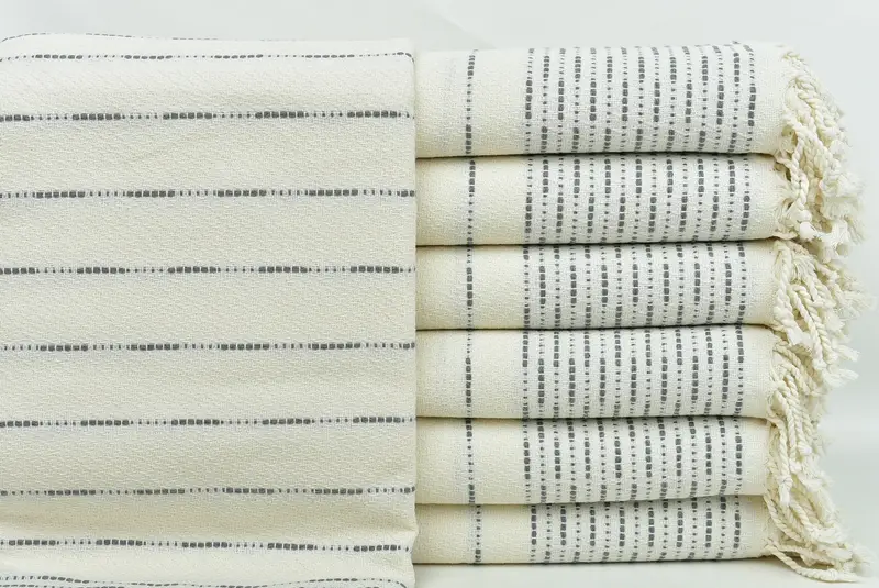 Beach Towel Gift, Engagement Gift, Best Beach Towel, Absorbent towel, 70x38 Cotton Striped Design Towel, Yoga Towel, Valentines Day Gift For Her - 1