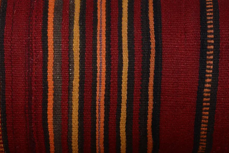 Turkish Pillow, Handmade Throw Pillow Sham, Sustainable Pillow Cover, Vintage Kilim Pillow, Pillow Sham, Throw Kilim Pillow, 16x48 Red Cushion Cover - 3