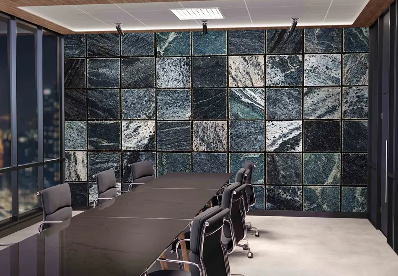 Black Marble Paper Art, Abstract Tile Wallpaper, Alcohol Ink Wall Mural, Modern Wall Decal, Tile Marble Wall Mural, Accent Wall, - 3