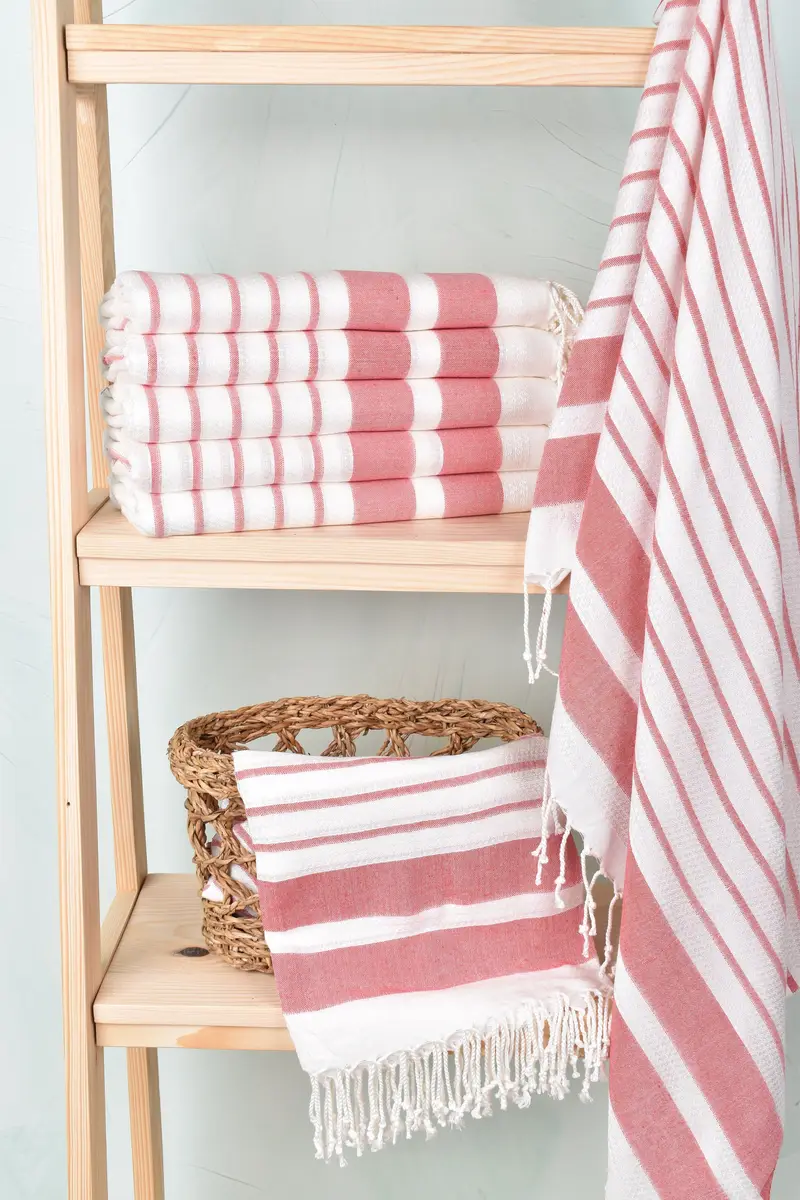 Eco-Friendly Turkish Towel, Housewarming Gift, 70x40 Cotton Striped Towel, Best Friend Gift Ideas, Bridal Shower Gift, Custom Wedding Gift - 3
