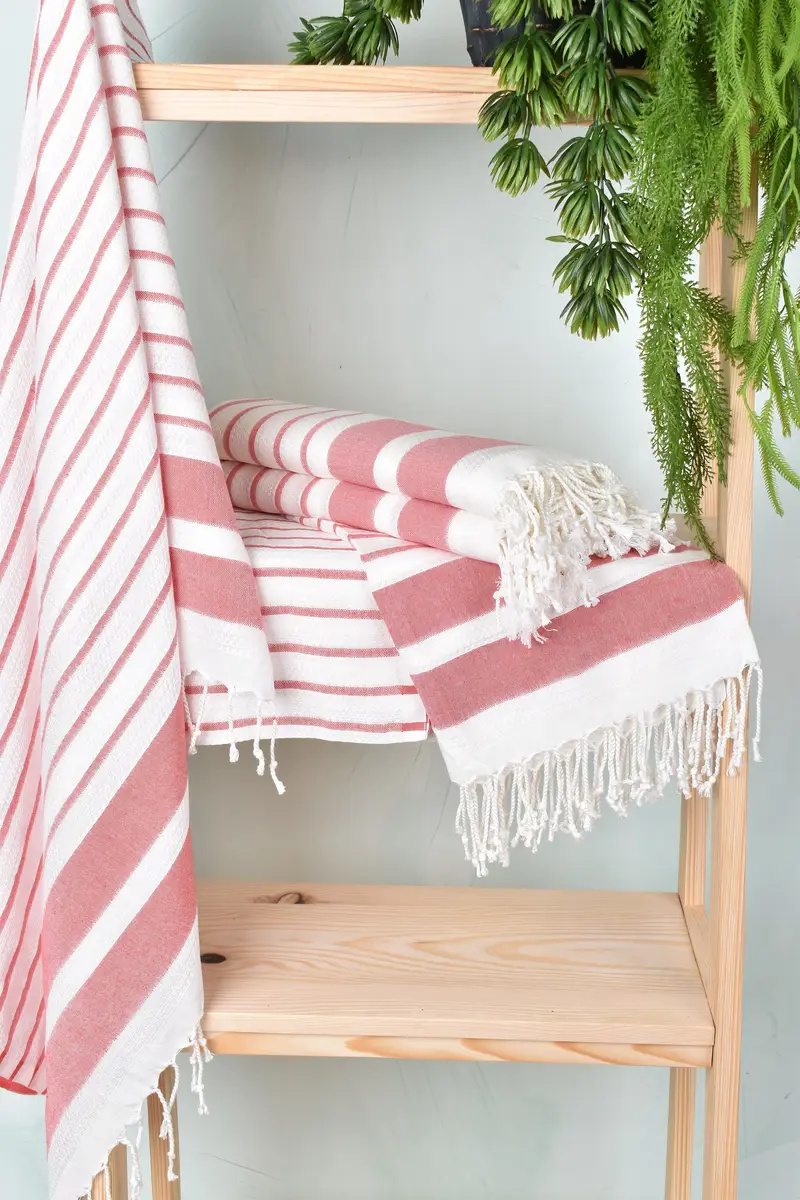 Eco-Friendly Turkish Towel, Housewarming Gift, 70x40 Cotton Striped Towel, Best Friend Gift Ideas, Bridal Shower Gift, Custom Wedding Gift - 6