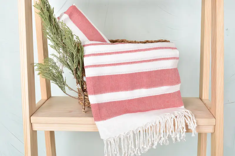 Eco-Friendly Turkish Towel, Housewarming Gift, 70x40 Cotton Striped Towel, Best Friend Gift Ideas, Bridal Shower Gift, Custom Wedding Gift - 4