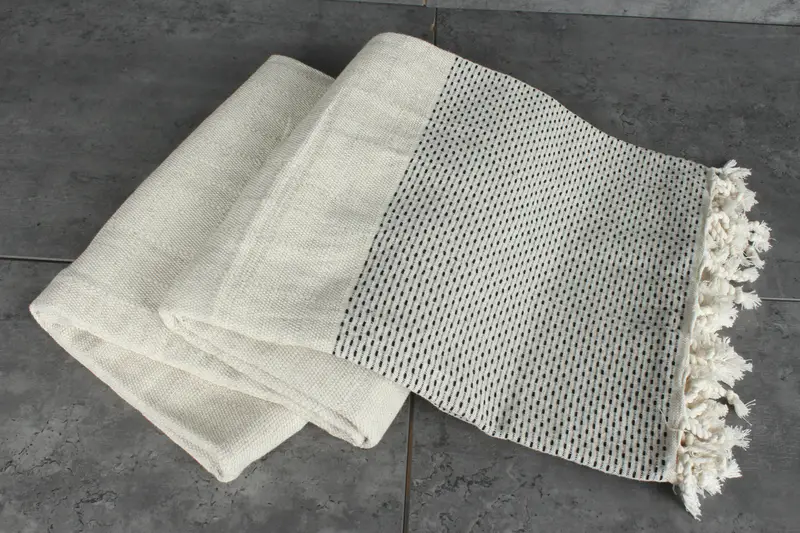 Wedding Hand Made Gift, 96x96 Cotton Polka Dot Towel, Bachelorette Gifts, Boho Throw Blankets, Custom Gift, Custom Shower Curtain, Throw Blanket - 5