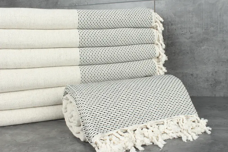 Wedding Hand Made Gift, 96x96 Cotton Polka Dot Towel, Bachelorette Gifts, Boho Throw Blankets, Custom Gift, Custom Shower Curtain, Throw Blanket - 2