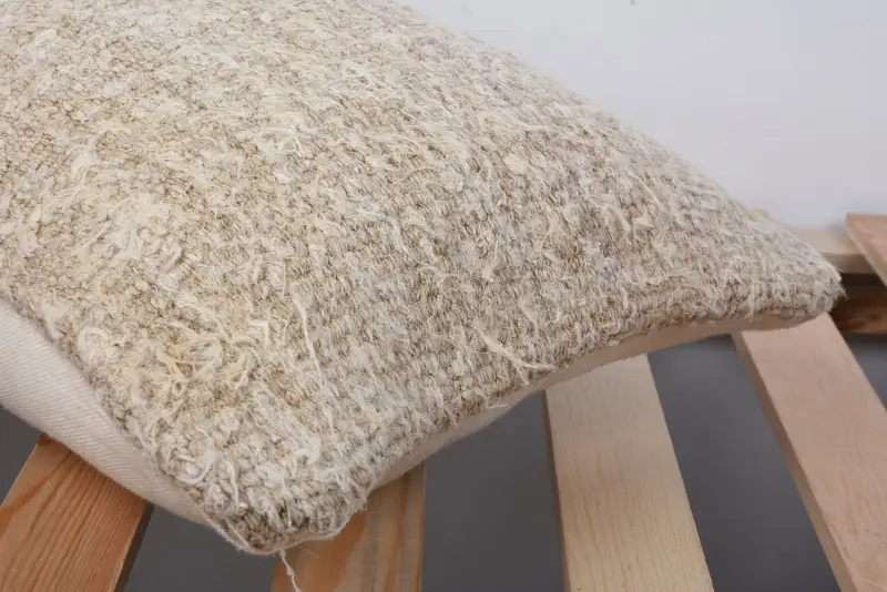 Pillow for Sofa, Interior Designer Pillow, Antique Pillows, 12x20 Beige Pillow, Handwoven Pillow Cover, Authentic Cushion Cover, Pillow Cover - 7