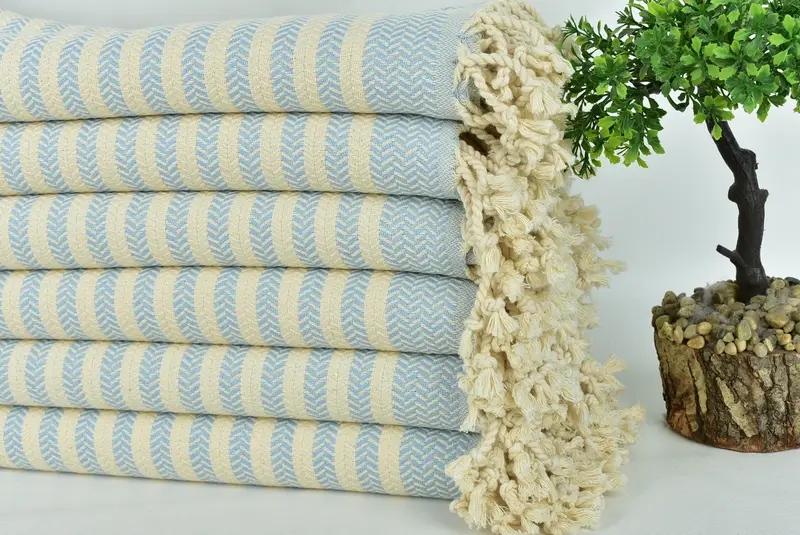 Gift Towel, Summer Gift, Authentic Turkish hammam peshtemal, Bridal Shower Gift, Wedding Gift, 70x40 Cotton Chevron Towel, Bachelorette Towel - 3