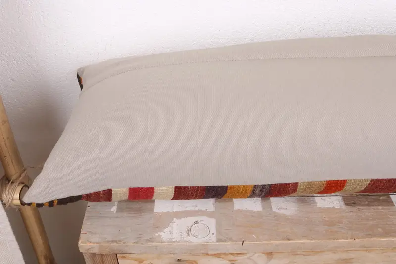 12x43 Red Pillow, Living Room Throw Pillow Case, Pillow Cover, Kilim Cushion Sham, Kilim Pillow Cover, Vintage Pillow, Natural Pillow Case - 7