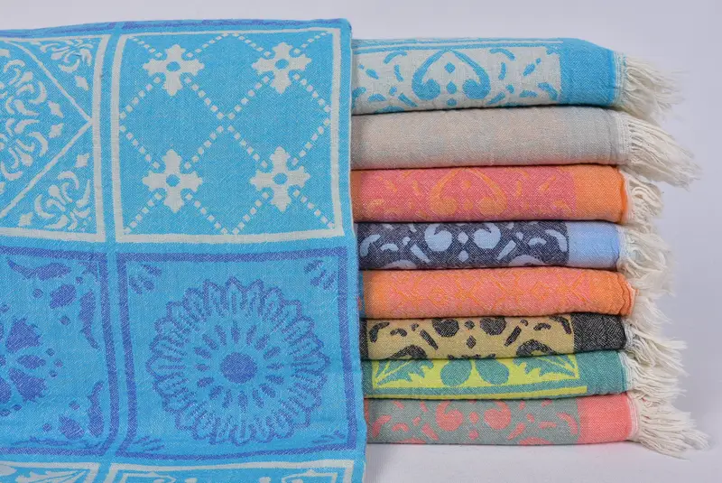 Turkish beach towel with fringe, Bachelorette Party Favors, Thin towel, Bachelorette Favor, Bachelor Gifts, 68x36 Cotton Floral Patterned Towel - 1