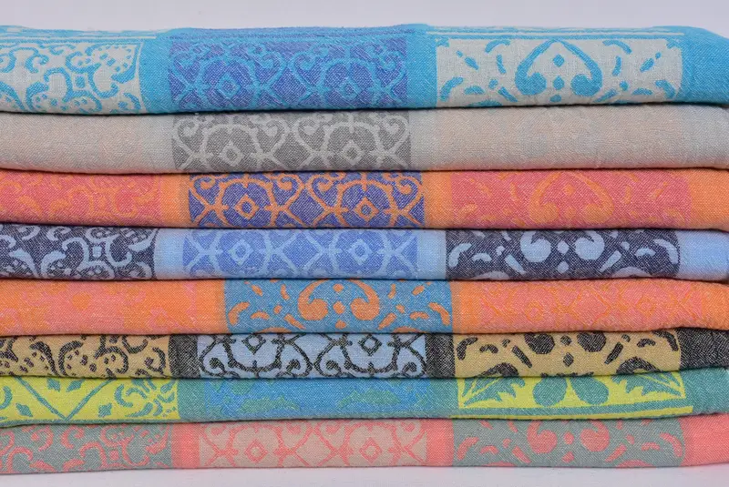 Turkish beach towel with fringe, Bachelorette Party Favors, Thin towel, Bachelorette Favor, Bachelor Gifts, 68x36 Cotton Floral Patterned Towel - 2