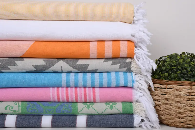 70x40 Cotton Set of 8 Towel, Turkish beach towel, Organic Turkish towel, Valentines Gift, Hammam towel, Halloween Bachelorette Party Favors - 2