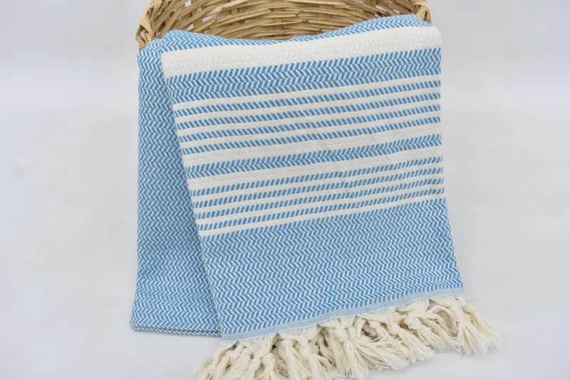 Organic towel, 70x40 Cotton Striped Towel, Absorbent Turkish towel, Scarf Towel, Christmas Favors, Fringed Turkish towel for poolside, Handmade Gift - 8