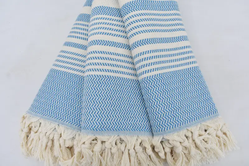 Organic towel, 70x40 Cotton Striped Towel, Absorbent Turkish towel, Scarf Towel, Christmas Favors, Fringed Turkish towel for poolside, Handmade Gift - 5