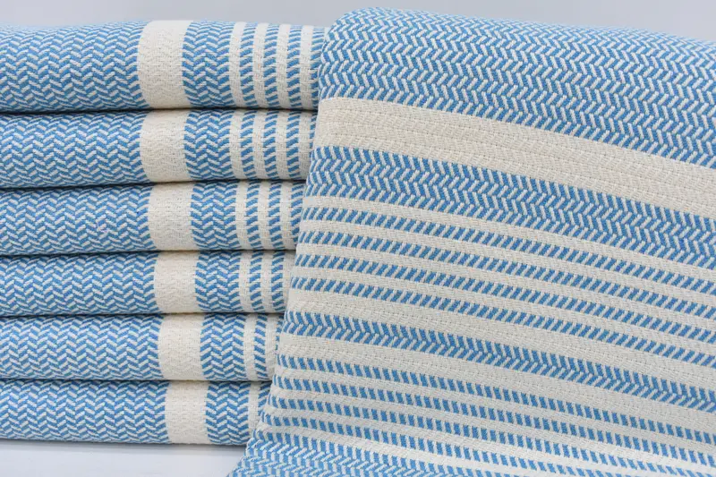 Organic towel, 70x40 Cotton Striped Towel, Absorbent Turkish towel, Scarf Towel, Christmas Favors, Fringed Turkish towel for poolside, Handmade Gift - 3