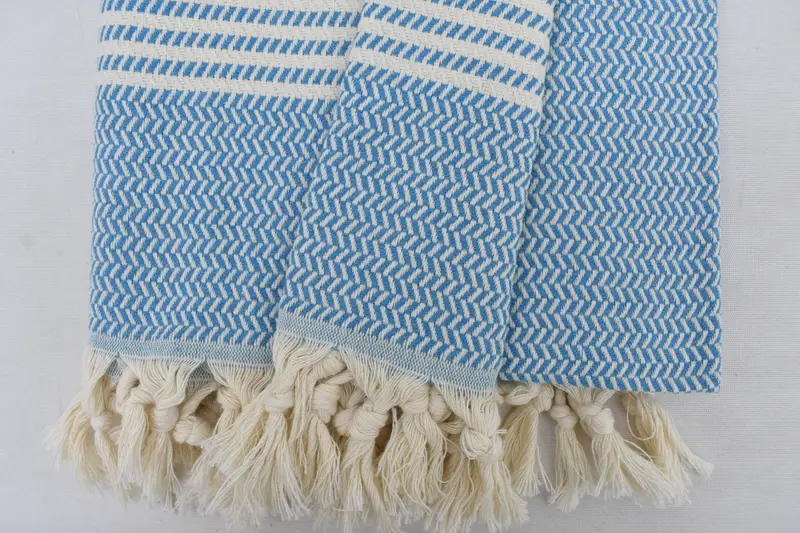 Organic towel, 70x40 Cotton Striped Towel, Absorbent Turkish towel, Scarf Towel, Christmas Favors, Fringed Turkish towel for poolside, Handmade Gift - 6