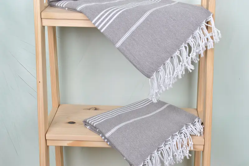 Home Decor Towel, Oversized Beach Towel, Lightweight towel, Soft and absorbent Turkish towel, Gift For Him, 70x40 Cotton Striped Towel, Soft towel - 5