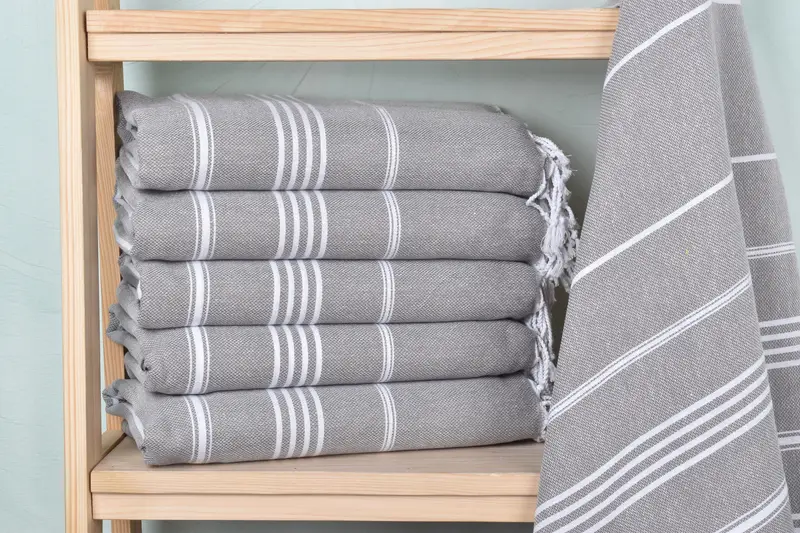 Home Decor Towel, Oversized Beach Towel, Lightweight towel, Soft and absorbent Turkish towel, Gift For Him, 70x40 Cotton Striped Towel, Soft towel - 2
