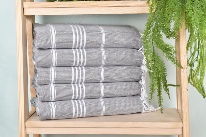 Home Decor Towel, Oversized Beach Towel, Lightweight towel, Soft and absorbent Turkish towel, Gift For Him, 70x40 Cotton Striped Towel, Soft towel - 1