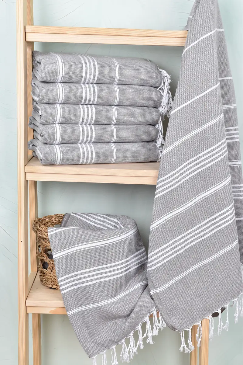 Home Decor Towel, Oversized Beach Towel, Lightweight towel, Soft and absorbent Turkish towel, Gift For Him, 70x40 Cotton Striped Towel, Soft towel - 3