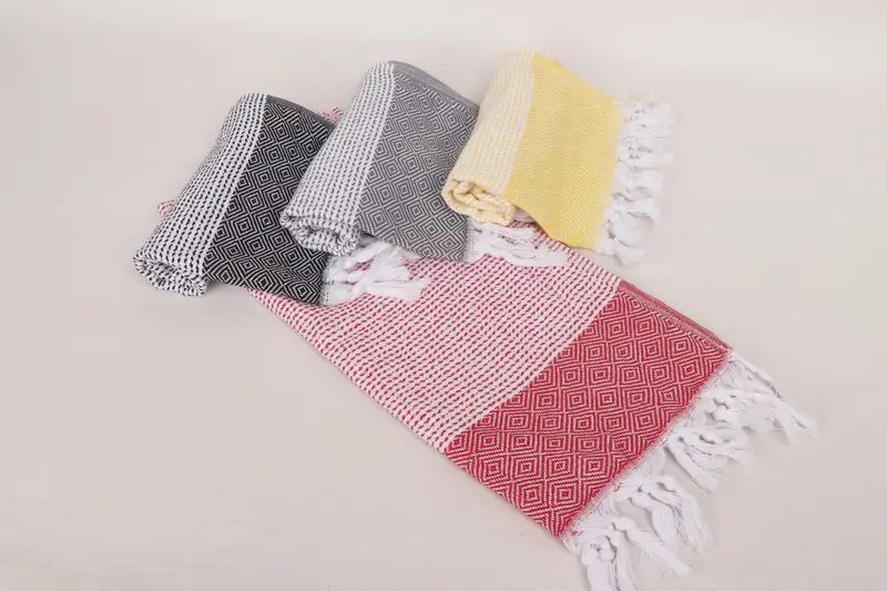 Organic Tea Towel, Wedding Favors, Travel Towel, Best Friend Gift, Kitchen Towel, Wedding Shower Gift, 40x18 Cotton Diamond Towel, Custom Hand Towel - 5
