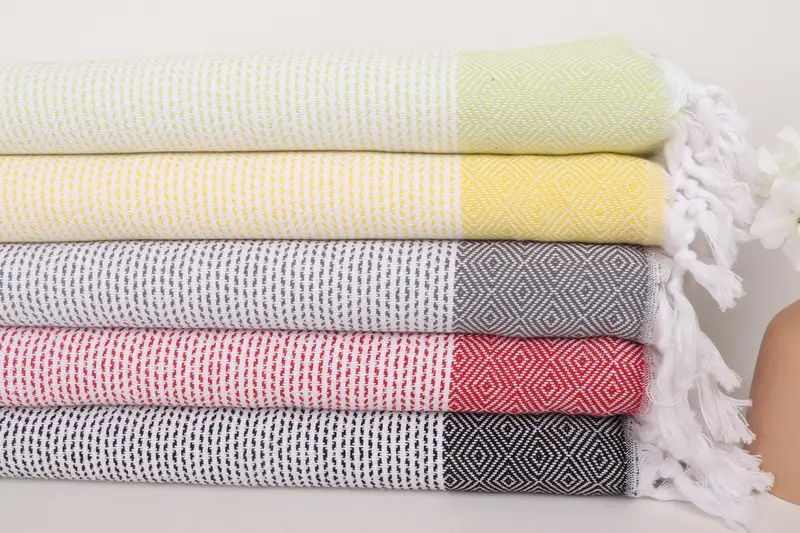 Organic Tea Towel, Wedding Favors, Travel Towel, Best Friend Gift, Kitchen Towel, Wedding Shower Gift, 40x18 Cotton Diamond Towel, Custom Hand Towel - 2