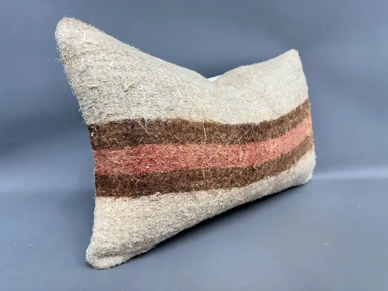 12x20 Beige Cushion Cover, Home Decor Pillow, Shabby Chic Pillow, Handmade Kilim Cushion, Kilim Pillow Cover, Garden Cushion Cover, Pillow Case - 2