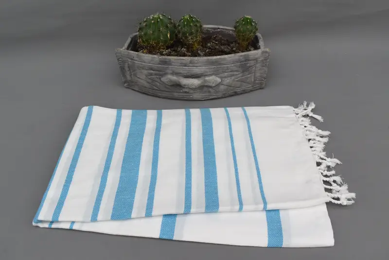 Organic Towel, Organic towel, Organic cotton Turkish peshtemal towel, Bridesmaid Gift, 70x40 Cotton Striped Towel, Travel towel, Birthday Gift - 7