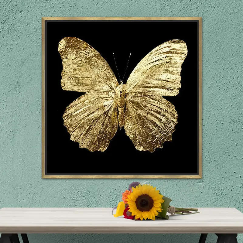 Altın Kelebek Lüks Modern Kanvas Tablo - Zarif Duvar Tablosu