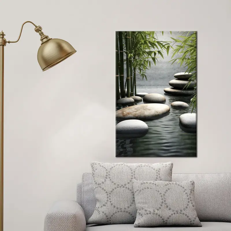 Serenity Zen-Leinwand: Modernes, trendiges, künstlerisch bedrucktes Meisterwerk