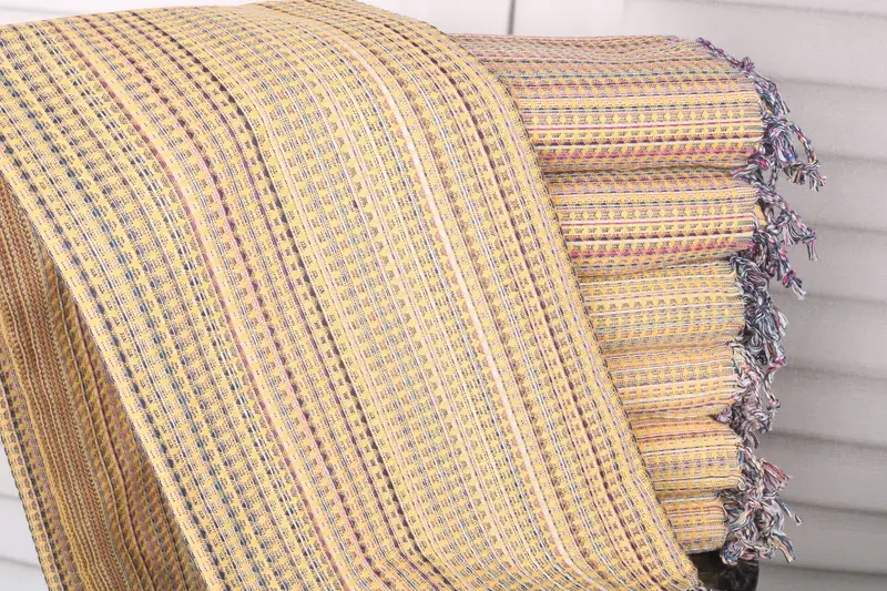 Turkish Towel Personalized Cotton Beach Towel Mustard 40x71 Inches