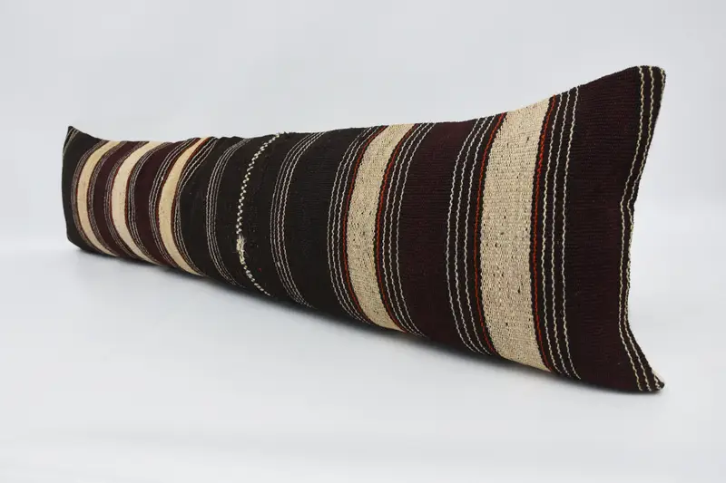 Handmade Kilim Cushion, Throw Kilim Pillow, Turkish Kilim Pillow, Decorative Bolster Pillow Sham, Cushion Cover, 16x16 Brown Pillow Sham - 4