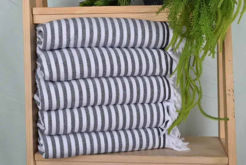 Personalized Beach Towel, Beach Towel Gift, 70x36 Cotton Terry Striped Towel, Bridesmaid Towel, Personalized Gifts, Personalized Gift For Her - 1