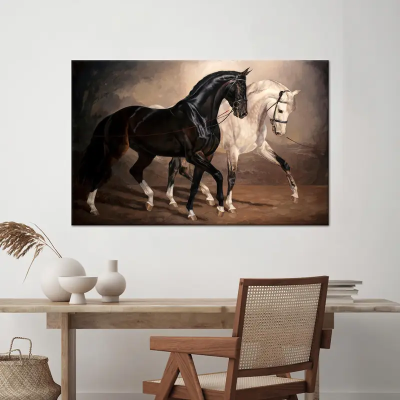 Elegante lienzo de caballos: regalo perfecto de San Valentín para los amantes de los caballos
