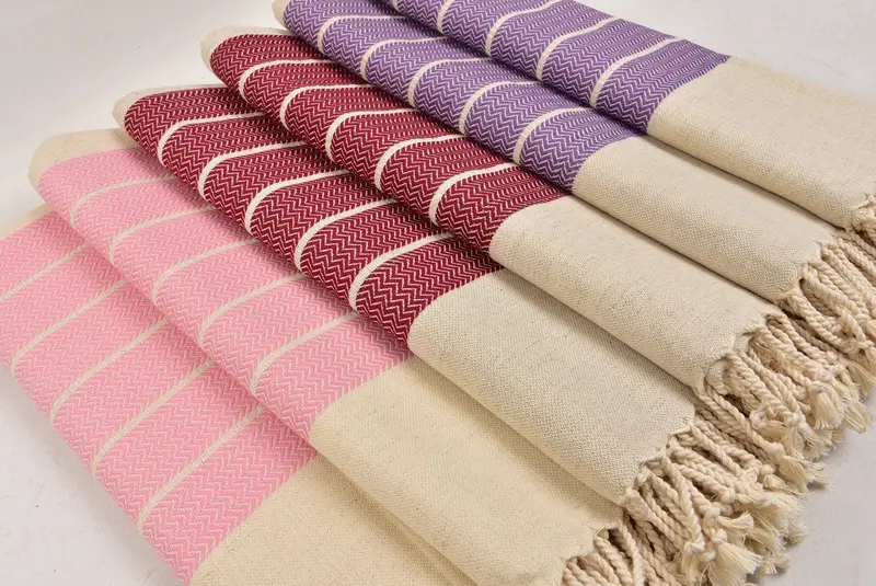Bachelor Gift, Monogrammed Beach Towel, Pool Towels, Fouta towel, Gift For Him, Eco-friendly Turkish peshtemal towel, 68x40 Linen Zig zag Towel - 6