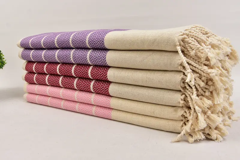 Bachelor Gift, Monogrammed Beach Towel, Pool Towels, Fouta towel, Gift For Him, Eco-friendly Turkish peshtemal towel, 68x40 Linen Zig zag Towel - 3