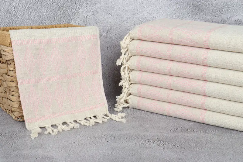 40x20 Linen Kilim Design Towel, Turkish Tea Towel, Gift For Her, Bridesmaid Towel, Wedding Favors, Spa Towel, Family Gift, Monogram Kitchen Towel - 3