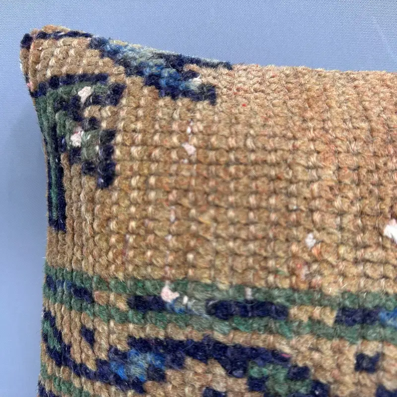 Vintage Kilim Pillow, Pillow for Couch, Vintage Kilim Throw Pillow, Vintage Throw Cushion Case, 12x12 Blue Cushion, Pillow Case, Indoor Pillow - 5
