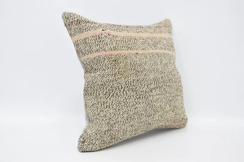 16x16 Brown Cushion Case, Antique Pillows, Pillow Cover, Vintage Pillow, Luxury Cushion Case, Ethnic Throw Cushion Cover, Kilim Pillow - 3