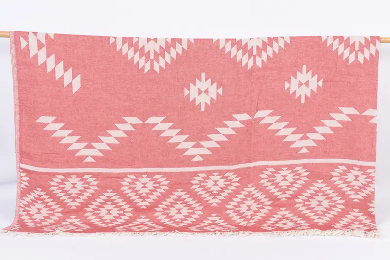 Monogram Blanket, Customized Turkish Blanket, 84x56 Cotton Kilim Design Towel, Decorative Blanket, Maid Of Honor Gift, Wedding Favors, Organic Throw
