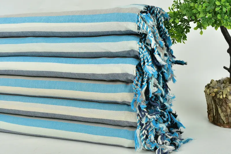 Handmade Gift, Personalize Gift, Gift For Him, Bath towel, Best Friend Wedding Gift, Turkish bath towel for spa, 70x36 Cotton Striped Towel - 3