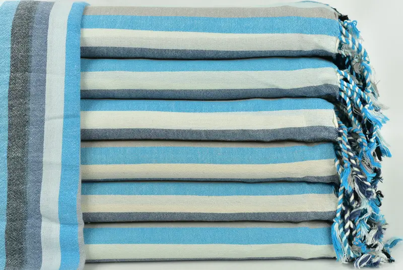 Handmade Gift, Personalize Gift, Gift For Him, Bath towel, Best Friend Wedding Gift, Turkish bath towel for spa, 70x36 Cotton Striped Towel - 1