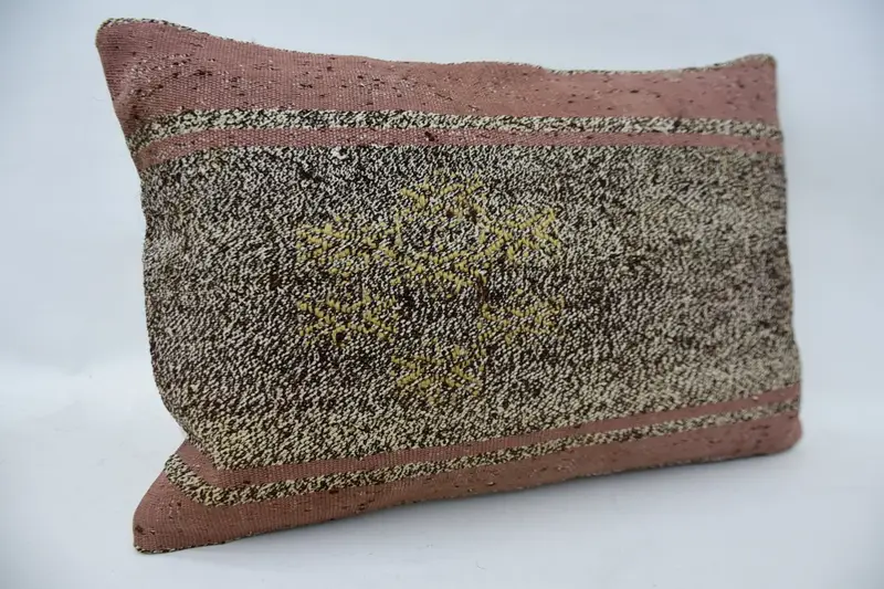 Shabby Chic Pillow, Turkish Kilim Pillow, Pillow Sham, Vintage Pillow, Seat Pillow, Outdoor Pillow Sham, Antique Pillows, 16x24 Beige Pillow Case - 2